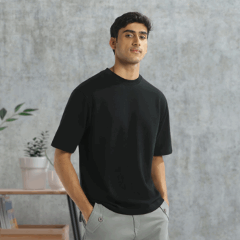 Oversize Crew Neck T-Shirt Black