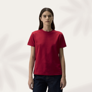 Women's Maroon Crew Neck T-Shirt – Soft Cotton Casual Tee